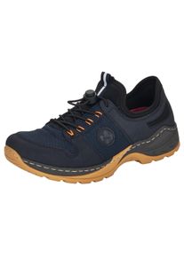 Rieker Damen Slip-On Sneaker, Gr. 36, blau, Lederimitat, sportlich, Schuhe, Trekking Schuh, Freizeitschuh, Slipper mit aufwendiger Rahmennaht