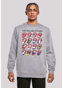 F4NT4STIC Herren Sweatshirt "The Rolling Stones Voodoo Lounge Tongues", grau, casual, Gr. 4XL, Obermaterial: 50% Baumwolle, 50% Polyester,