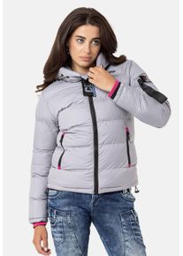 Cipo & Baxx CIPO & BAXX Damen Winterjacke "Jacken", grau, casual, Gr. M, unifarben, 100% Polyester, Jacken, im modernen Look, WM138