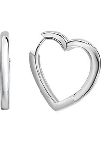 Firetti Damen Paar Creolen "Schmuck Geschenk Silber 925 Ohrschmuck Ohrringe Herz", Silber 925 (Sterlingsilber), silber, Silber 925 (Sterlingsilber),