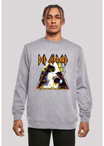 F4NT4STIC Herren Sweatshirt "Def Leppard Hysteria", grau, casual, Gr. S, Obermaterial: 50% Baumwolle, 50% Polyester, Sweatshirts, Premium Qualität