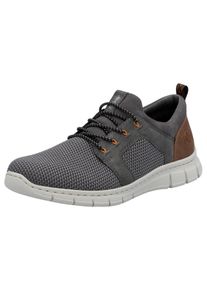 Rieker Herren Slip-On Sneaker, Gr. 41, grau, Lederimitat, Textil, sportlich, Schuhe, Schlupfschuh, Halbschuh, Freizeitschuh mit Gummizug, zum