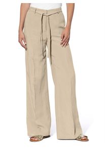 Heine Damen Webhose, beige, Gr. 36, unifarben, 70% Lyocell, 30% Leinen, Hosen