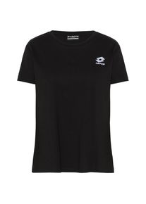Lotto Damen T-Shirt, schwarz, sportlich, Gr. XL, unifarben, 100% Baumwolle, Shirts, - in körpernaher Form