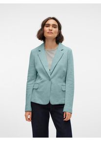 Véro Moda VERO MODA Damen Jerseyblazer "VMJULIA LS BLAZER", grau, feminin, Gr. 34, unifarben, Jersey, Obermaterial: 66% Polyester, 34% Baumwolle, Blazer