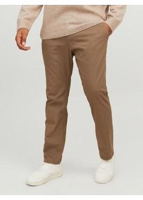 Jack & Jones PlusSize Herren Chinohose "JPSTMARCO JJDAVE LC NOOS PLS", braun, modisch, Gr. 40, JACK & JONES PLUSSIZE, unifarben, Web, Obermaterial: 98% Baumwolle, 2%
