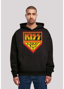 F4NT4STIC Herren Kapuzenpullover "Kiss Rock Band Army Logo", schwarz, casual, Gr. XL, Obermaterial: 100% Baumwolle, Pullover, Premium Qualität,
