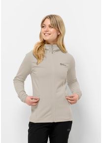 Jack Wolfskin Damen Fleecejacke "BAISELBERG HOODED FZ W", beige, Gr. XL, Obermaterial: 95% Polyester, 5% Elastan; Futter: 100% Polyester, Jacken
