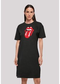 F4NT4STIC Damen Shirtkleid "The Rolling Stones Zunge", schwarz, casual, Gr. M, Obermaterial: 100% Baumwolle, Kleider, Premium Qualität