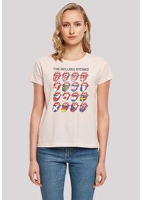 F4NT4STIC Damen T-Shirt "The Rolling Stones Voodoo Lounge Tongues", pink, casual, Gr. M, Obermaterial: 100% Baumwolle, Shirts, Musik, Band, Logo