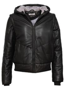 Maze Damen Lederjacke "42023013", schwarz, Gr. M, Obermaterial: 100% Lammleder / Innenfutter: 100% Polyester / Ärmelfutter: 100% Polyester /