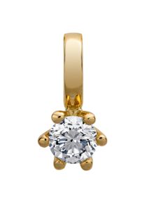 OROLINO Damen Ketten-Anhänger "Gold 585 mit natürlichem Brillant 0,25 ct.", ONE-SIZE, 0,25 ct SI = kleine Einschlüsse, Gold, 0,5 g, gelb, Gold,