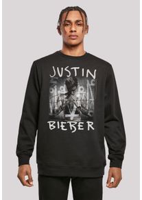 F4NT4STIC Herren Sweatshirt "Justin Bieber Purpose Album Cover", schwarz, casual, Gr. M, Obermaterial: 50% Baumwolle, 50% Polyester, Sweatshirts,