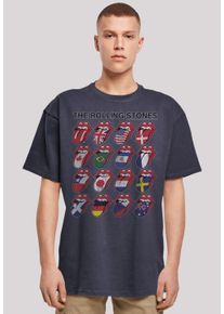 F4NT4STIC Herren T-Shirt "The Rolling Stones Voodoo Lounge Tongues", blau, casual, Gr. XL, Obermaterial: 100% Baumwolle, Shirts, Musik, Band, Logo