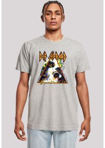 F4NT4STIC Herren T-Shirt "Def Leppard Hysteria", grau, casual, Gr. XXL, Obermaterial: 100% Baumwolle, Shirts, Premium Qualität