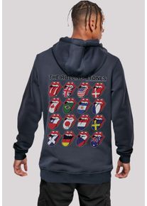 F4NT4STIC Herren Kapuzenpullover "The Rolling Stones Voodoo Lounge Tongues", blau, casual, Gr. XL, Obermaterial: 65% Baumwolle, 35% Polyester,