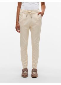 Véro Moda VERO MODA Damen Jogger Pants "VMEVA MR LOOSE STRING PANT GA NOOS", beige, modisch, Gr. S, meliert, Web, Obermaterial: 65% Viskose, 30% Nylon, 5%