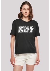 F4NT4STIC Damen T-Shirt "Kiss Rock Band Vintage Logo", schwarz, casual, Gr. XL, Obermaterial: 100% Baumwolle, Shirts, Premium Qualität, Musik, By