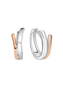 ZEEme Damen Paar Creolen "925/- Sterling Silber rhodiniert/rosé", ONE-SIZE, Silber 925 (Sterlingsilber), bunt, Silber 925 (Sterlingsilber), Ohrringe