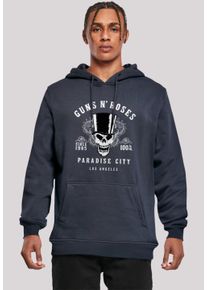 F4NT4STIC Herren Kapuzenpullover "Guns 'n' Roses Whiskey Label Rock Band", blau, casual, Gr. M, Obermaterial: 65% Baumwolle, 35% Polyester, Pullover,