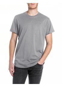 Replay Herren T-Shirt, grau, casual, Gr. XXL, unifarben, Jersey, Obermaterial: 100% Baumwolle, Shirts