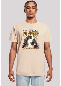 F4NT4STIC Herren T-Shirt "Def Leppard Hysteria", beige, casual, Gr. XXL, Obermaterial: 100% Baumwolle, Shirts, Premium Qualität