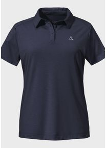 Schöffel SCHÖFFEL Damen Poloshirt "Polo Shirt Ramseck L", blau, sportlich, Gr. 34, Oberstoff: 77% Polyester 18% Lyocell 5% Elasthan, Shirts
