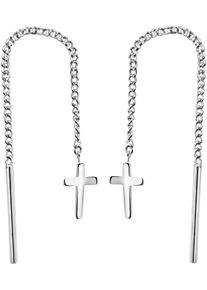 Firetti Damen Paar Ohrhänger "Schmuck Geschenk Silber 925 Ohrschmuck Ohrringe Kreuz", Silber 925 (Sterlingsilber), silber, Silber 925