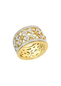 Diamonds by Ellen K. Damen Fingerring "Silber 925 mit 40 Diamanten zus. 0,20ct.", 020 (63,7), 0,20 ct P3 = leicht erkennbare Einschlüsse, Silber 925 (Sterlingsilber),