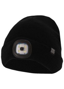 HEATKEEPER Damen Strickmütze "MEN THERMAL BEANIE+LED LIGHT RECHARGE", schwarz, sportlich, Obermaterial: 100% Polyacryl, Mützen, wiederaufladbarer,