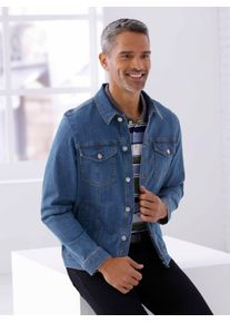 CLASSIC Herren Jeansjacke, blau, Gr. 52, unifarben, 99% Baumwolle, 1% Elasthan, Jacken