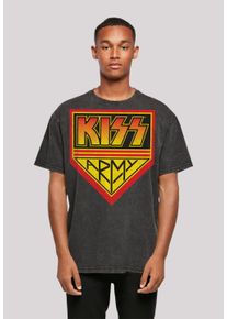F4NT4STIC Herren T-Shirt "Kiss Rock Band Army Logo", schwarz, casual, Gr. L, Obermaterial: 100% Baumwolle, Shirts, Premium Qualität, Musik, By Rock