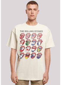 F4NT4STIC Herren T-Shirt "The Rolling Stones Voodoo Lounge Tongues", beige, casual, Gr. 4XL, Obermaterial: 100% Baumwolle, Shirts, Musik, Band, Logo