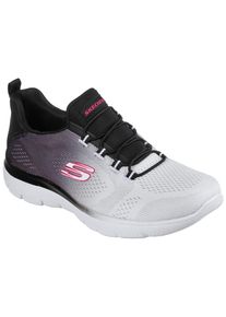 Skechers Damen Slip-On Sneaker "SUMMITS BRIGHT CHARMER", Gr. 41, schwarz-weiß, Textil, casual, Schuhe, Schlupfschuh, Slipper, Freizeitschuh mit