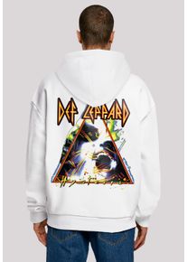 F4NT4STIC Herren Kapuzenpullover "Def Leppard Hysteria", weiß, casual, Gr. XS, Obermaterial: 100% Baumwolle, Pullover, Premium Qualität