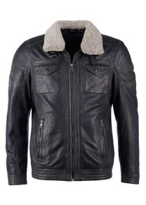 JCC Herren Bikerjacke "3102102", schwarz, Gr. 5XL, Obermaterial: 100% Leder, Lamm; Lining: 100% Polyester; Strick: 100% Polyester; Ärmelfutter: 100%