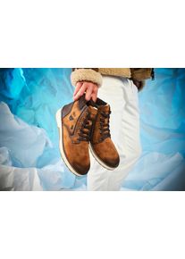Rieker Herren Winterboots, Gr. 40, braun, Lederimitat, used, casual, Schuhe, Schnürboots, Winterstiefelette, MemoCup-Ausstattung, Used-Optik