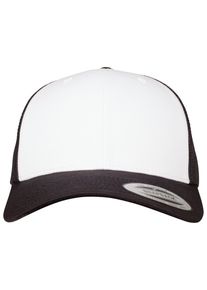 Flexfit Damen Flex Cap "Flexfit Unisex Retro Trucker Colored Front", schwarz-weiß, casual, unifarben, 60% Baumwolle, 40% Polyester, Caps