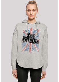 F4NT4STIC Damen Kapuzenpullover "Sex Pistols Anarchy Flag", grau, casual, Gr. M, Obermaterial: 100% Baumwolle, Pullover, Premium Qualität