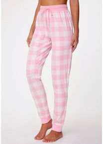 Vivance Dreams Damen Schlafhose, Gr. 36, rosa, Jersey, Obermaterial: 100% Baumwolle, klassisch, Hosen, mit Allover-Druck