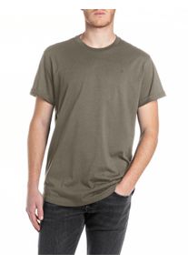 Replay Herren T-Shirt, grün, casual, Gr. XXL, unifarben, Jersey, Obermaterial: 100% Baumwolle, Shirts