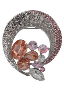 Firetti Damen Brosche "Schmuck Geschenk Ansteckschmuck Spring Rose", silber, Metall, Broschen