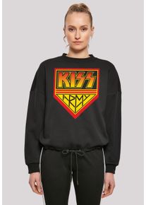 F4NT4STIC Damen Sweatshirt "Kiss Army Logo", schwarz, casual, Gr. M, Obermaterial: 65% Baumwolle, 35% Polyester, Sweatshirts, Premium Qualität