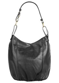 Samantha Look Damen Shopper, schwarz, Leder, unifarben, Taschen, echt Leder, Made in Italy