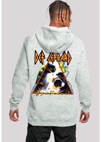 F4NT4STIC Herren Kapuzenpullover "Def Leppard Hysteria", grau, casual, Gr. S, Obermaterial: 65% Baumwolle, 35% Polyester, Pullover, Premium Qualität