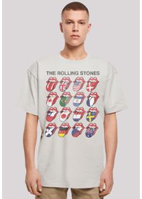 F4NT4STIC Herren T-Shirt "The Rolling Stones Voodoo Lounge Tongues", grau, casual, Gr. S, Obermaterial: 100% Baumwolle, Shirts, Musik, Band, Logo