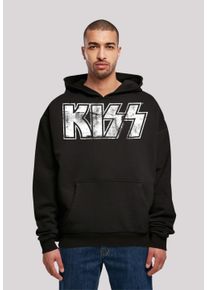 F4NT4STIC Herren Kapuzenpullover "Kiss Rock Band Vintage Logo", schwarz, casual, Gr. M, Obermaterial: 100% Baumwolle, Pullover, Premium Qualität,