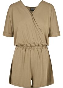 Urban Classics Damen Jumpsuit "Urban Classics Damen Ladies Short Modal Jumpsuit", grün, Gr. 5XL, unifarben, 77% Modal, 23% Polyester, Overalls