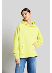 Bugatti Damen Rundhalspullover, gelb, casual, Gr. M, unifarben, 65% Baumwolle, 35% Polyester, Pullover, mit überschnittenen Schultern