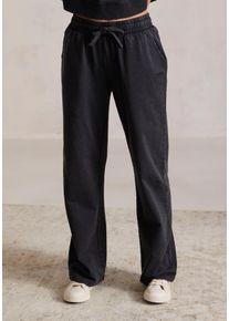 Buffalo Damen Sweathose, Gr. 32, grau, Obermaterial: 100% Baumwolle, used, unifarben, Basic, Hosen, Loungehose im Used-Look, Loungewear